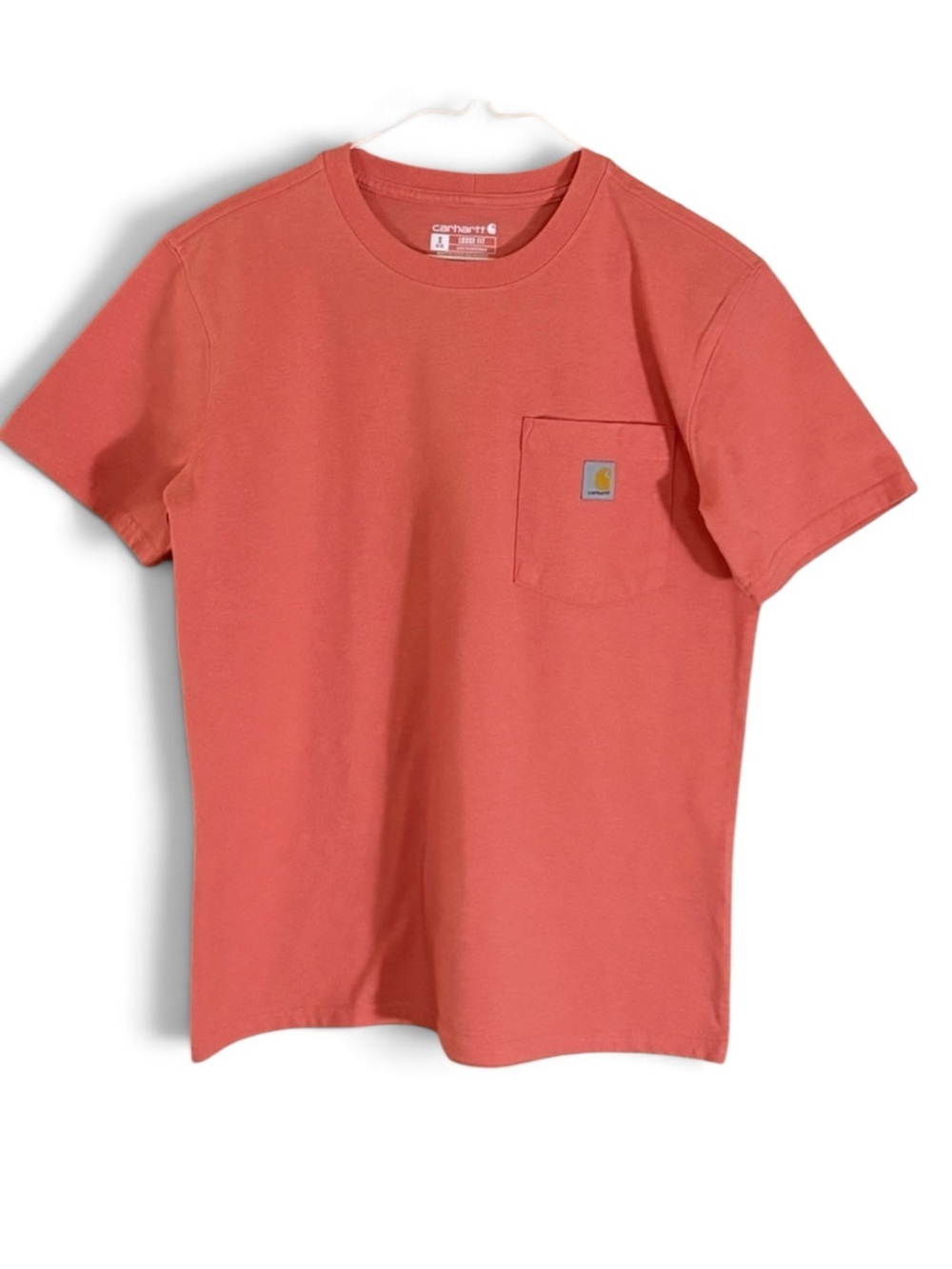 Carhartt Dark Peach Loose Fit Crewneck Short-Sleeve Pocket Tee